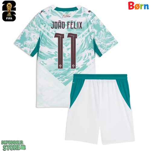 Portugal Joao Felix #11 Replika Babytøj Udebanesæt Børn VM 2026 Kortærmet (+ Korte bukser)